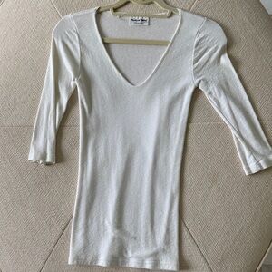 Michael Stars Cream V-Neck Blouse